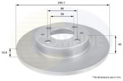 Disc frana LANCIA YPSILON (843) (2003 - 2011) COMLINE ADC1801 foto