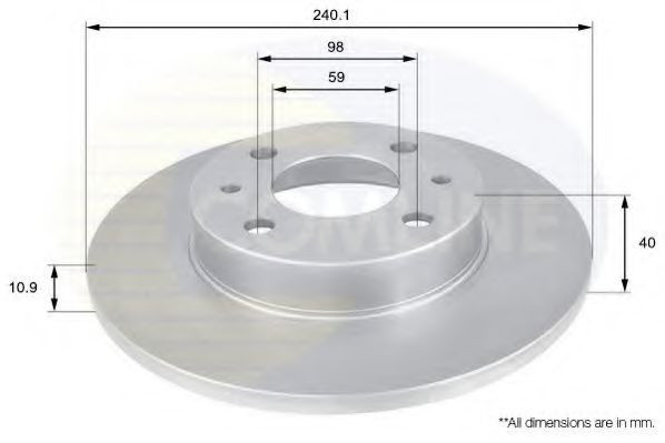 Disc frana LANCIA YPSILON (843) (2003 - 2011) COMLINE ADC1801