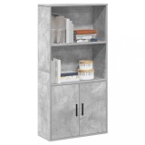 Gossi biblioteca, gri beton, 60x24x120 cm, lemn prelucrat