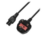 Cablu Alimentare 1.8m Negru 3x0.75mm2 BS 1363 la IEC C5