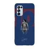 Husa compatibila cu Oppo A55, Viceversa, model Ronaldinho Number 10, Silicon, TPU, Transparent, Carcasa