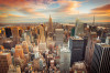 Fototapet Apus de soare peste New York City, 270 x 200 cm