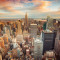 Fototapet Apus de soare peste New York City, 300 x 250 cm