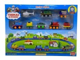 Trenulet Thomas Magnetic Metalic, 8 Piese, Lemn Multicolor, 12 Luni+, Baieti/Fete/Unisex, Set Tren, Locomotiva, Vagon, Invatare Forme