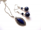 Set colier si cercei cu lapis lazuli 45143