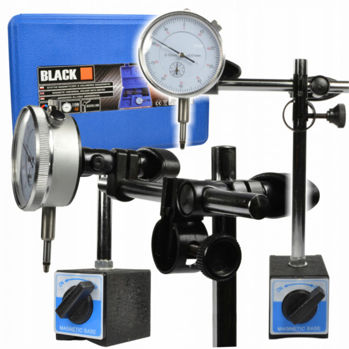 Ceas comparator 0-10mm cu baza magnetica (27516)