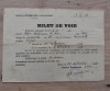 Bilet de voie Școala ofițeri rezerviști de cavalarie, Sibiu, din 1944, elev Boștinaru.