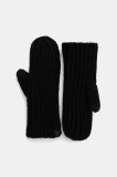 UGG mănuși din amestec de l&acirc;nă CHUNKY culoarea negru, 101022
