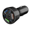 Incarcator auto, 3x porturi USB tip A, incarcare rapida, universal, negru, 7.8x2.9x4.4 cm , compact, eficient si sigur pentru toate dispozitivele