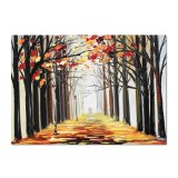 Tablou pictat manual living, dormitor, Armonie in doi, stilizat, 70x50cm ulei pe panza