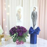 Set 2 Lumanari pentru Nunta cu Flori si Fundita - LN51