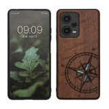 Husa Kwmobile pentru Xiaomi Redmi Note 12 Pro Plus 5G, Maro/Albastru, Lemn, KWM000018BX004C, Silicon, Carcasa