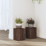 VidaXL Suporturi de plante 2 buc. stejar maro 15x15x20cm lemn compozit