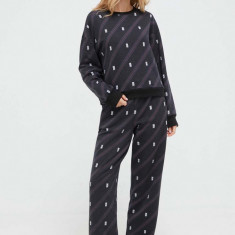 Dkny pijama femei, culoarea negru