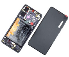Display Huawei P30 Display Service Pack cu Rama Black Negru