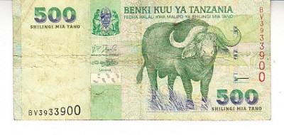 M1 - Bancnota foarte veche - Tanzania - 500 shilingi foto