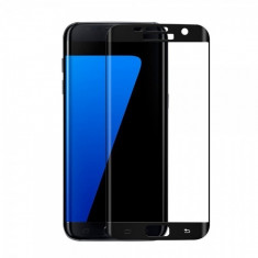 Folie protectie sticla securizata curbata Samsung Galaxy S7 Edge, negru foto