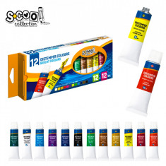 Tempera, 12 ml, 12 culori/set - S-COOL foto