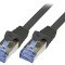 Patch Cord Ethernet Cat 6a LSZH Negru 2m