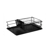 Uscator Vase cu Rama Metalica Neagra si Tava de Colectare &ndash; Suport Detasabil, General