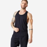 Maiou Bodybuilding spate decupat Negru Bărbați, Domyos