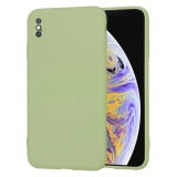 Husa premium din silicon pentru iphone xs max - softflex, microfibra, matcha