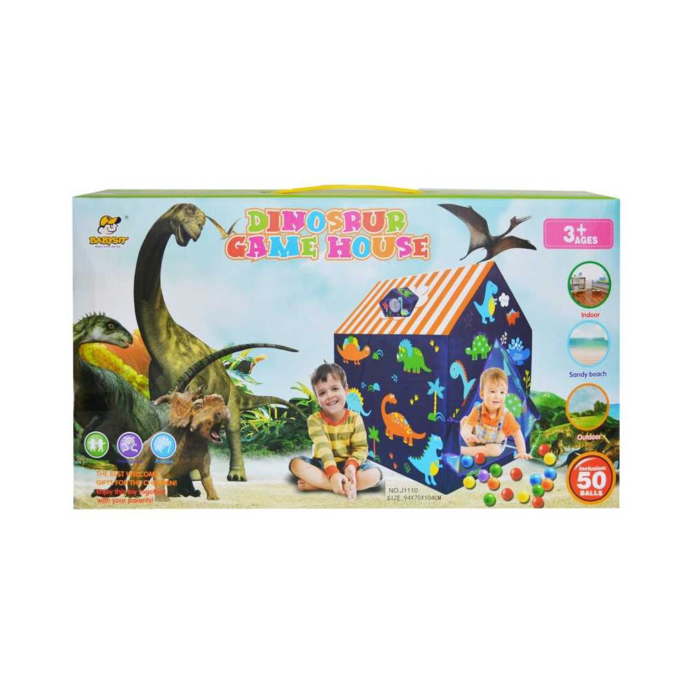 Cort de joaca cu dinozauri si 50 mingiute din plastic | Okazii.ro