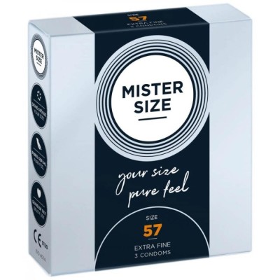 Pachet 3 Prezervative Mister Size (57 mm) foto