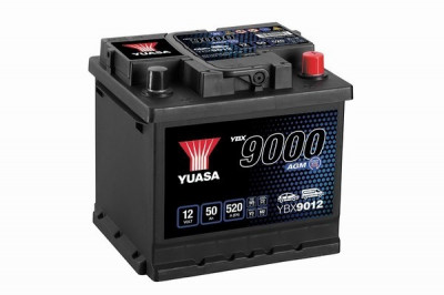 Baterie Yuasa 12V 50AH/520A YBX9000 AGM Start Start Plus (R+ Terminal Standard) 207x175x190 B13 (AGM/Start) foto