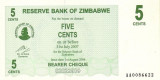 Zimbabwe 5 cents 2006 - P-34 UNC !!!