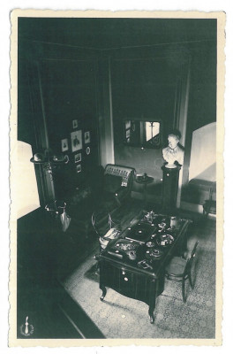 4027 - SALONTA, Bihor, Janos ARANY room - old postcard, real PHOTO - used - 1940 foto