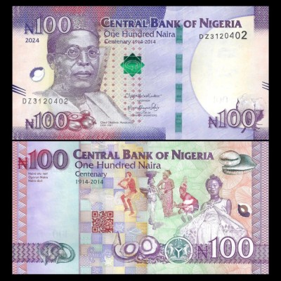 Nigeria 2024 - 100 naira UNC foto