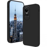 Husa de protectie, flippy, pentru oppo reno 10 5g, liquid silicone, cu microfibra pe interior, protectie antisoc, compatibil incarcare wireless, negru