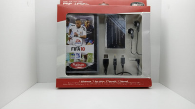 PSP - Fifa 10 + protectie ecran + casti + cablu alimentare si date foto