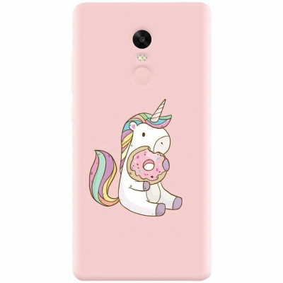 Husa silicon pentru Xiaomi Redmi Note 4, Unicorn Donuts foto