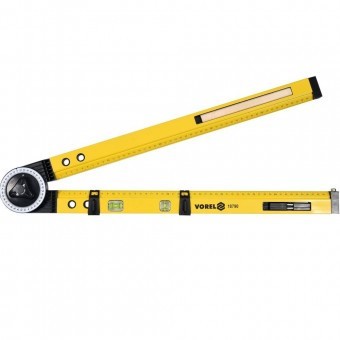 Compas cu doua bule, pentru masuratori in constructii, Vorel lungime 630 mm, deschidere 0-270 grade