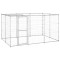 Padoc caini de exterior cu acoperis, 7,26 m&sup2;, otel galvanizat