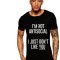 Tricou negru barbati - I&#039;m not antisocial - L