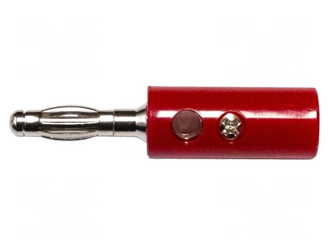 Mufă Banană 4mm 15A Roșie Nichelată