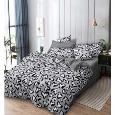 Lenjerie Pat Frodo Sf212, Bumbac, 6 Piese, Fara Elastic, Gri, Imprimeu