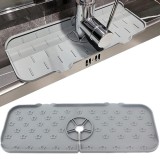Covoras din silicon anti-picurare pentru lavoar, gri, 36,5 x 14 cm