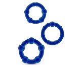 Set 3 Inele Erectie Rock Rings, Albastru