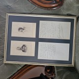 Poem scris OLOGRAF DE REGINA ELISABETA + FOTOGRAFIE Regele CAROL I si Regina Elisabeta