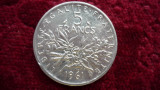 5 FRANCI 1961 ARGINT *****