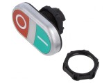 Comutator Dublu 22mm Roșu/Verde