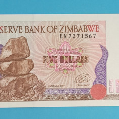 Zimbabwe 5 Dollars 1997 'Ciremba' UNC serie: BN7271567