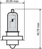 Bec far halogen alb 12V 15W P26s, Oem