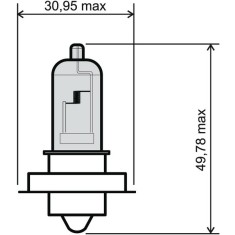 Lichidare: Bec far halogen alb 12V 15W P26s
