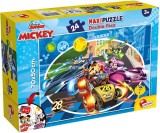 Puzzle de colorat - Mickey in cursa (24 piese), LISCIANI