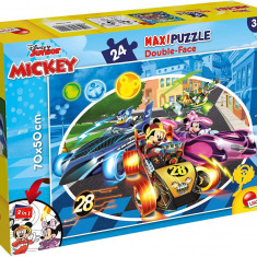 Puzzle de colorat - Mickey in cursa (24 piese)